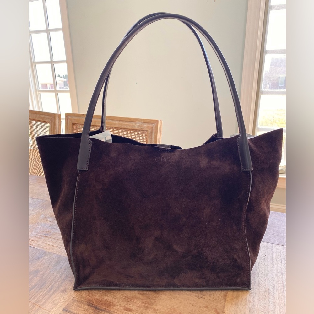 J.Crew large Berkeley Brown Suede Tote: Brand new